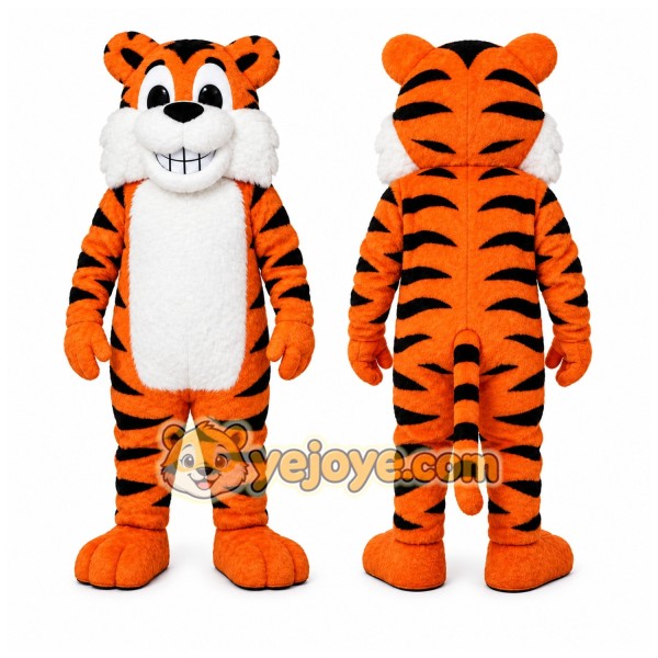 Orange Tiger Mascot Costume for Sports Events