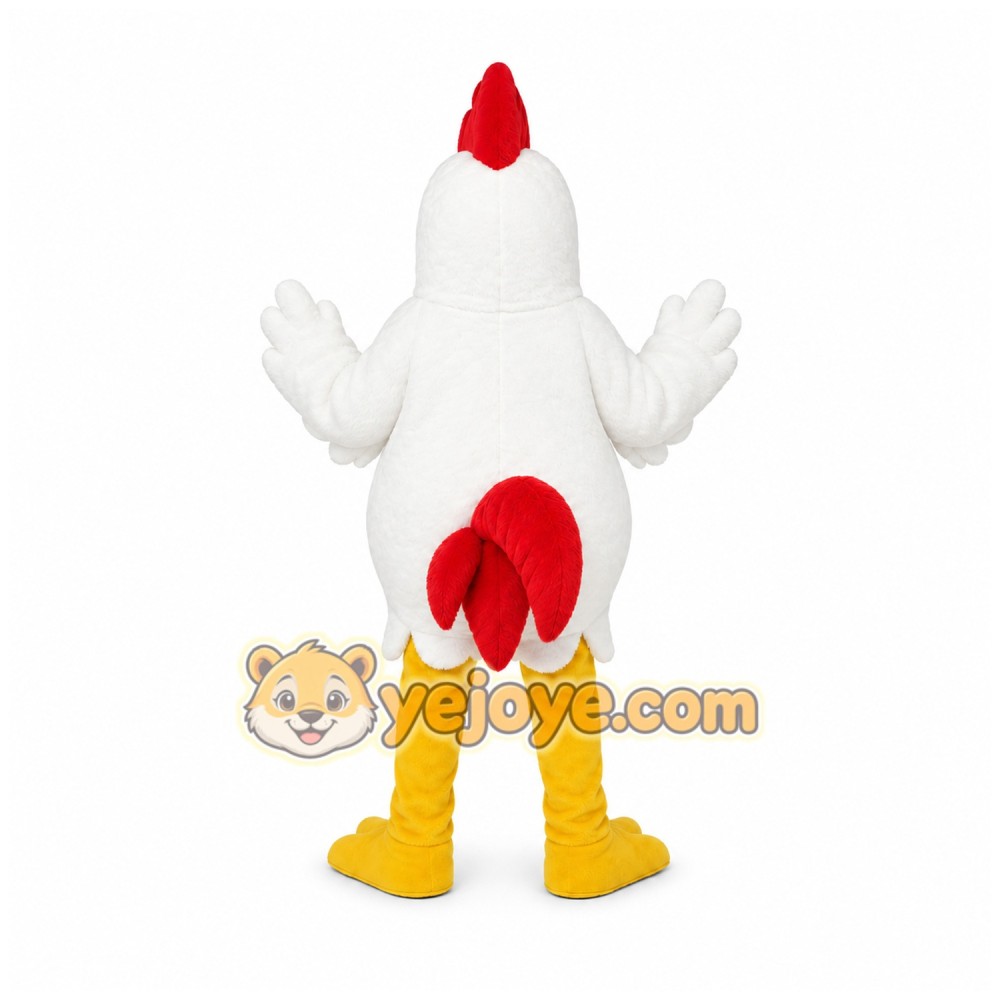White Chicken Mascot Costume for Restaurant Promotions White Chicken Mascot Costume for Restaurant Promotions