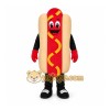 Beige Hot Dog Mascot Costume for Restaurant Promotions Beige Hot Dog Mascot Costume for Restaurant Promotions