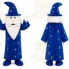 Blue Wizard Mascot Costume for Holiday Events