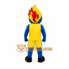 Yellow Flame Character Mascot Costume for Sports Events Yellow Flame Character Mascot Costume for Sports Events
