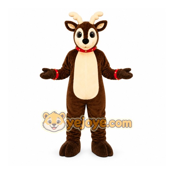 Brown Reindeer Mascot Costume for Holiday Events