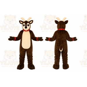 Brown Reindeer Mascot Costume for Holiday Events