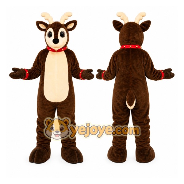 Brown Reindeer Mascot Costume for Holiday Events