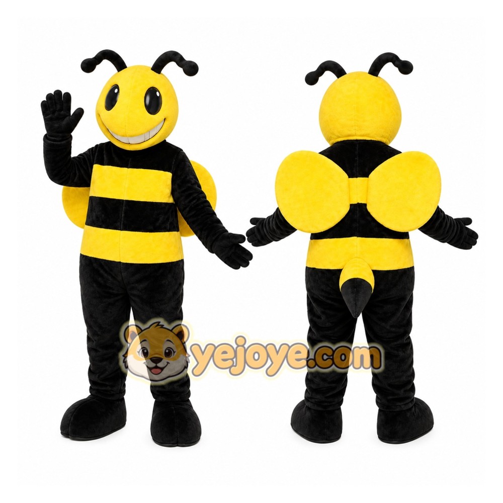 Yellow Bee Mascot Costume for Children's Events Yellow Bee Mascot Costume for Children's Events