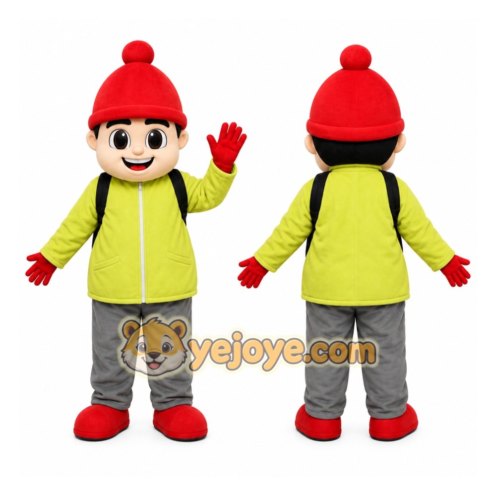 Red Child Character Mascot Costume for Children's Events