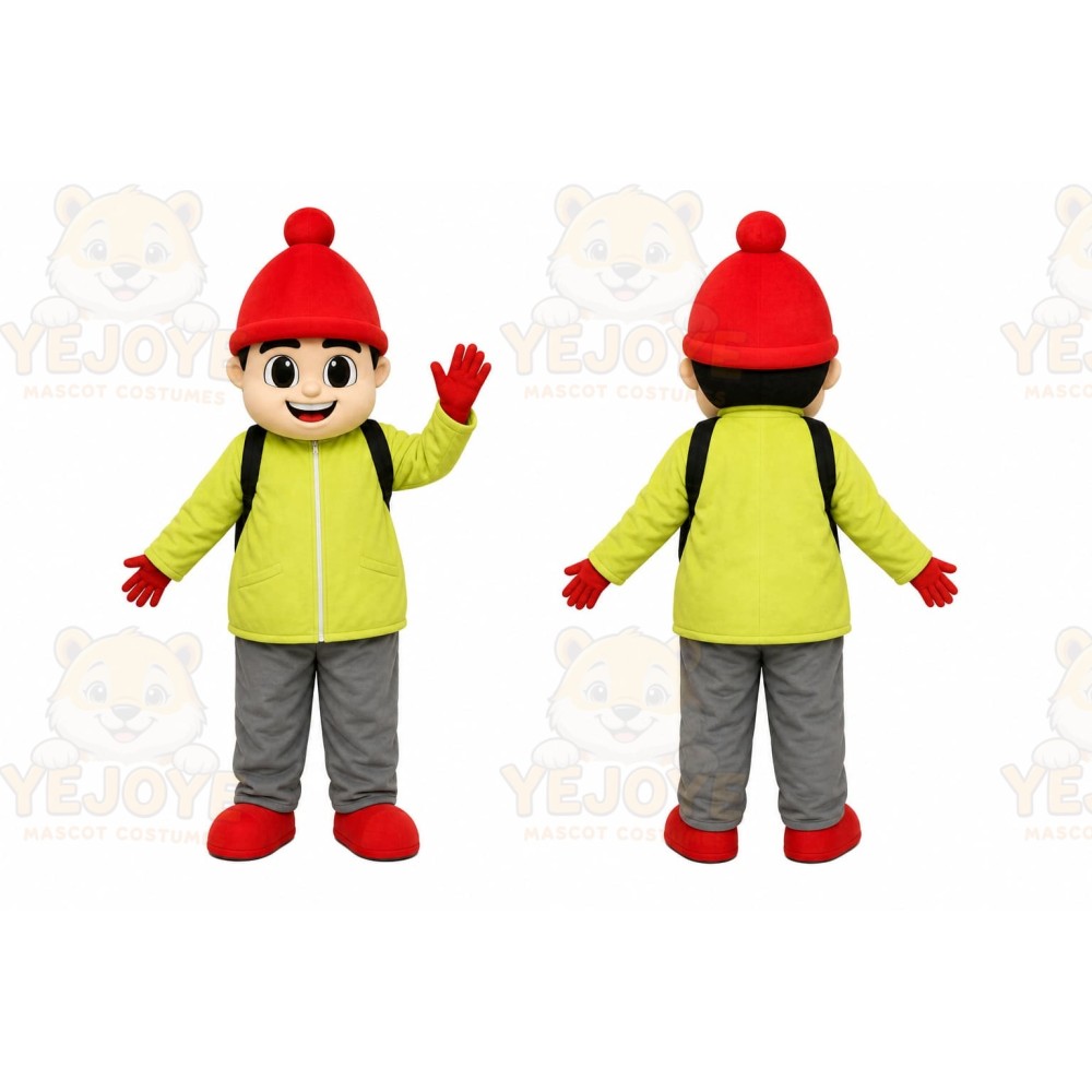 Red Child Character Mascot Costume for Children's Events