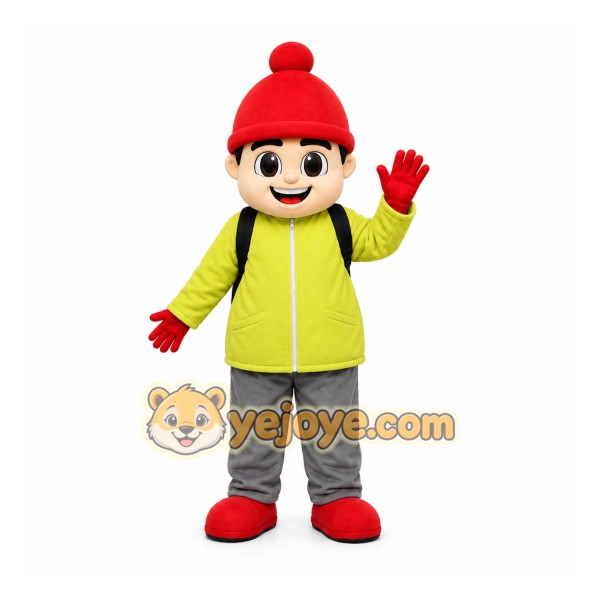 Red Child Character Mascot Costume for Children's Events