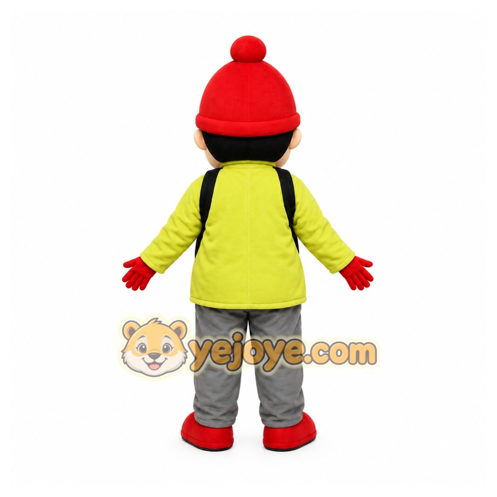 Red Child Character Mascot Costume for Children's Events