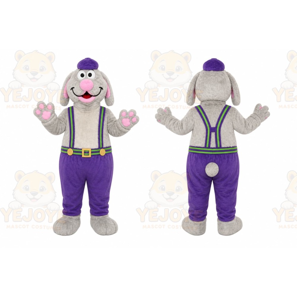 Gray Dog Mascot Costume for Children's Events