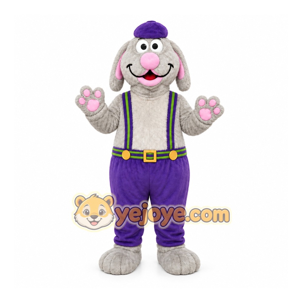 Gray Dog Mascot Costume for Children's Events