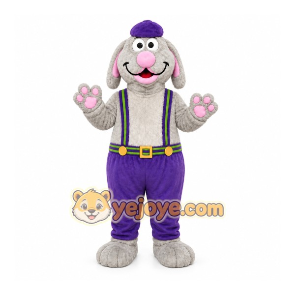 Gray Dog Mascot Costume for Children's Events