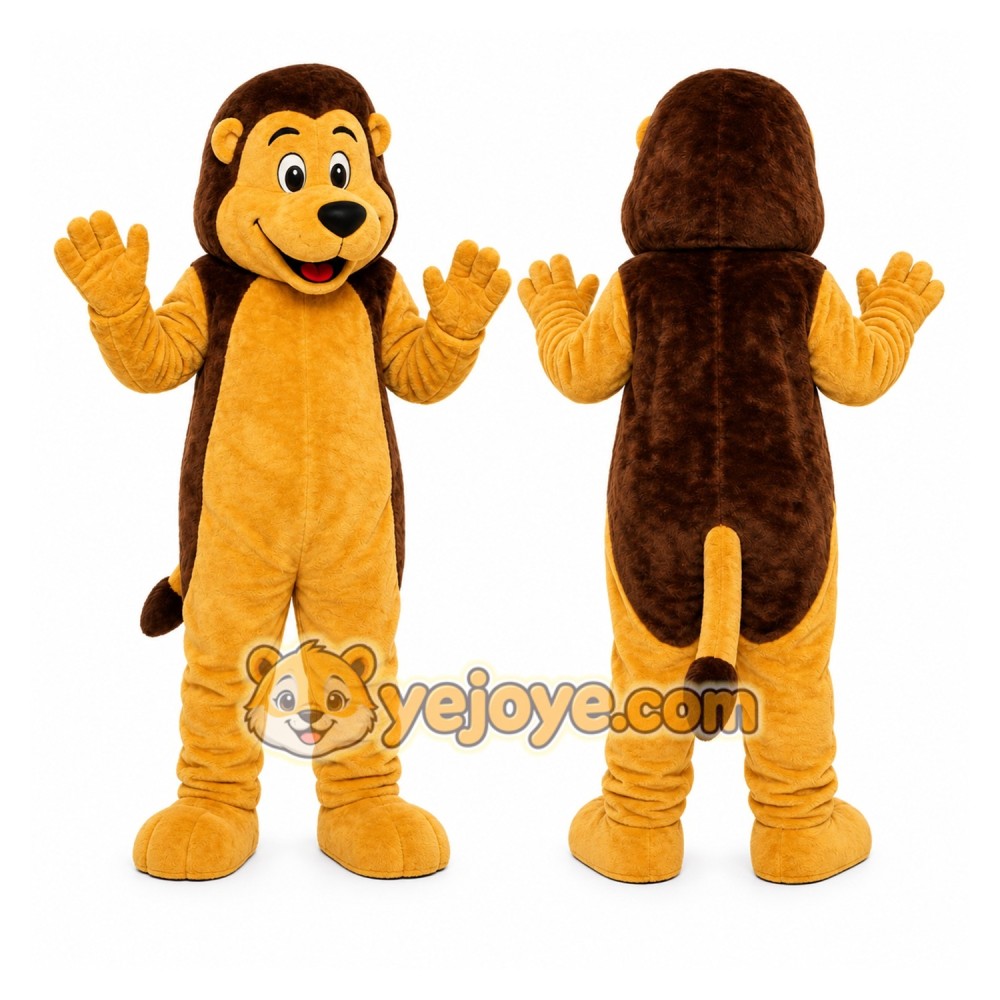 Brown Lion Mascot Costume for Children's Events Brown Lion Mascot Costume for Children's Events