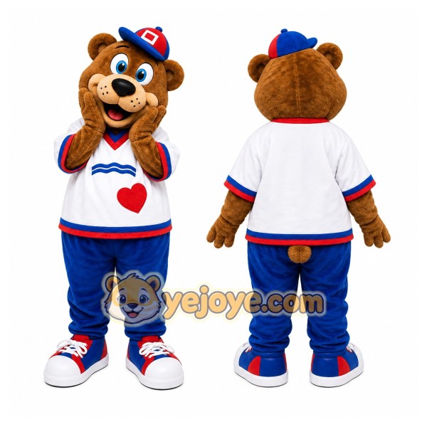 Brown Bear Mascot Costume for Sports Events