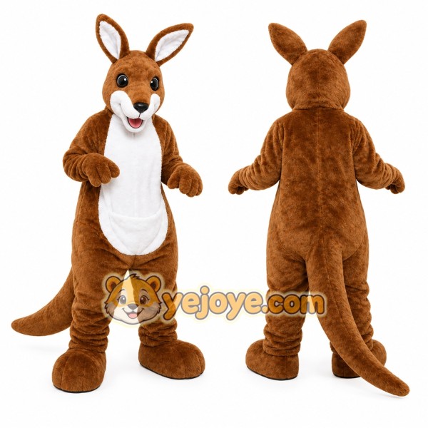Brown Kangaroo Mascot Costume for Children's Events