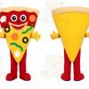 Red Pizza Slice Mascot Costume for Restaurant Promotions