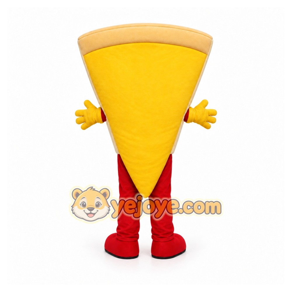 Red Pizza Slice Mascot Costume for Restaurant Promotions Red Pizza Slice Mascot Costume for Restaurant Promotions