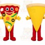 Red Pizza Slice Mascot Costume for Restaurant Promotions