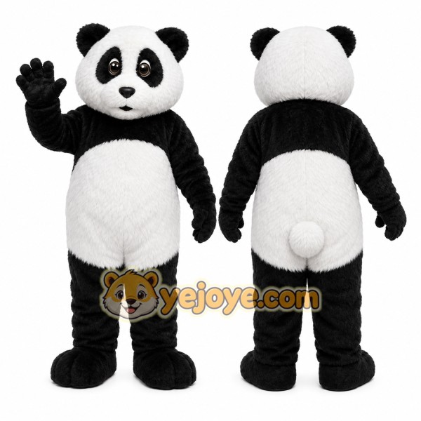 Black Panda Mascot Costume for Children's Events