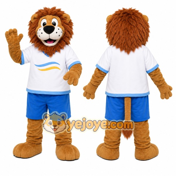 Brown Lion Mascot Costume for Sports Events
