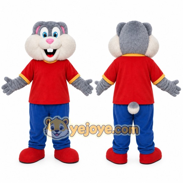 Gray Chipmunk Mascot Costume for Children's Events