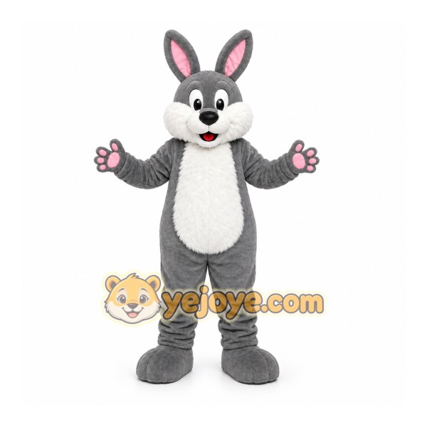 Gray Rabbit Mascot Costume for Children's Events Gray Rabbit Mascot Costume for Children's Events