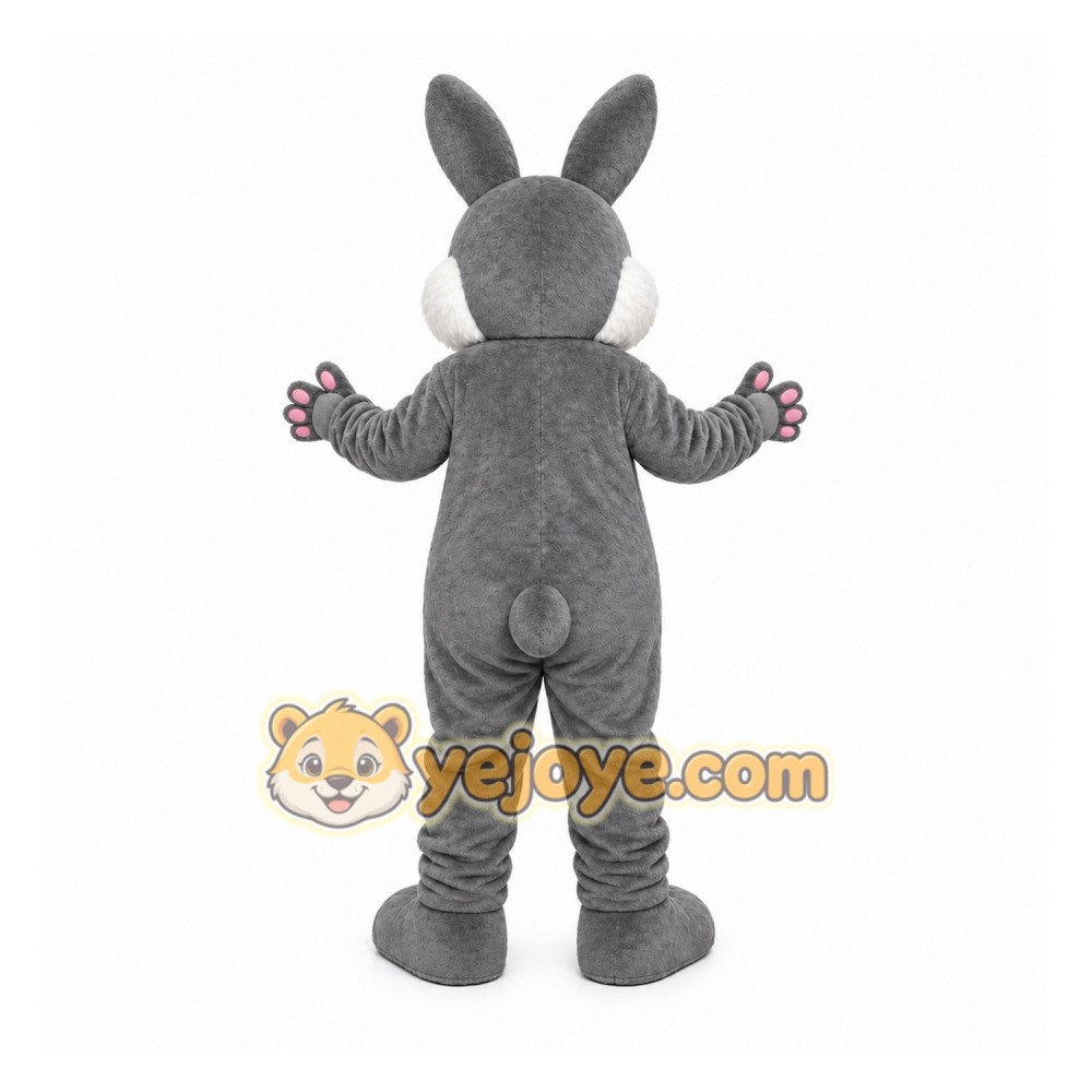 Gray Rabbit Mascot Costume for Children's Events