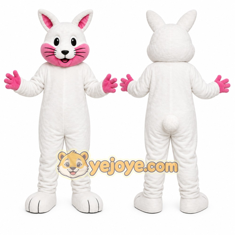 White Rabbit Mascot Costume for Children's Events White Rabbit Mascot Costume for Children's Events