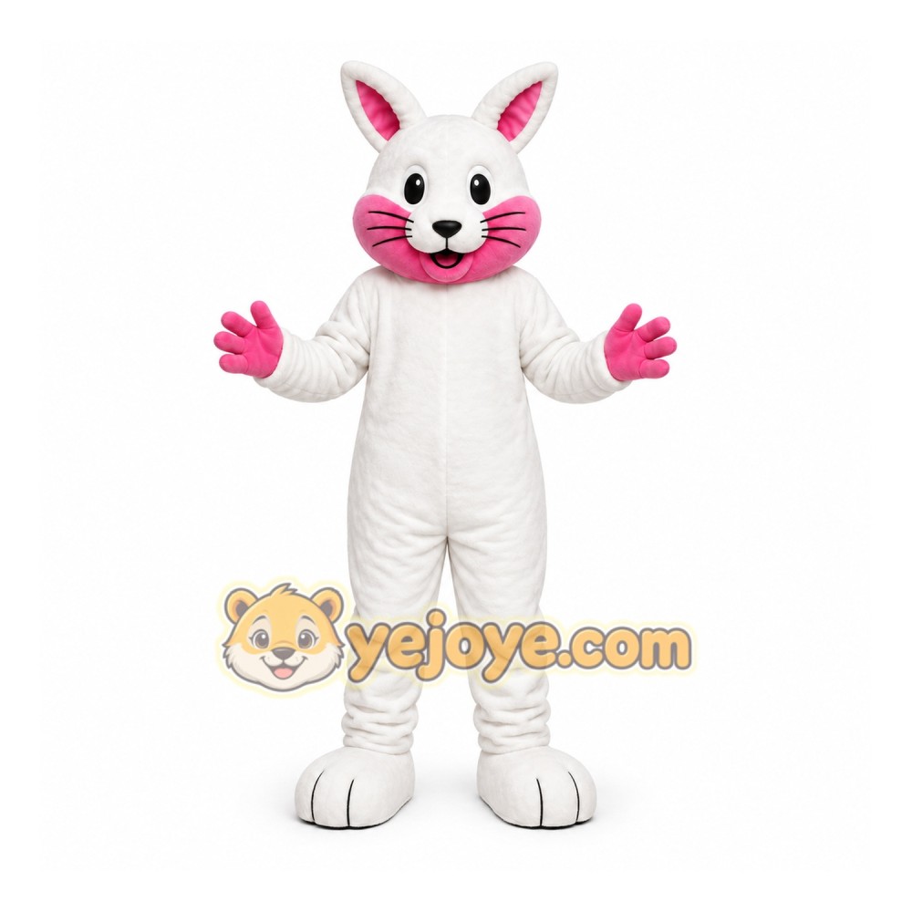 White Rabbit Mascot Costume for Children's Events White Rabbit Mascot Costume for Children's Events