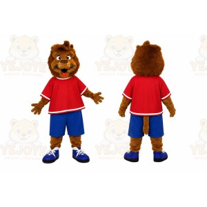 Brown Lion Mascot Costume for Sports Events
