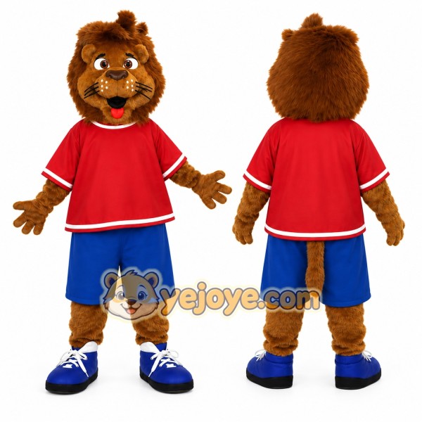 Brown Lion Mascot Costume for Sports Events