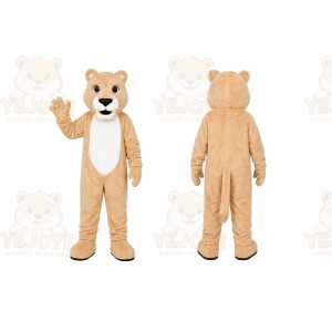 Tan Lion Mascot Costume for Children's Events