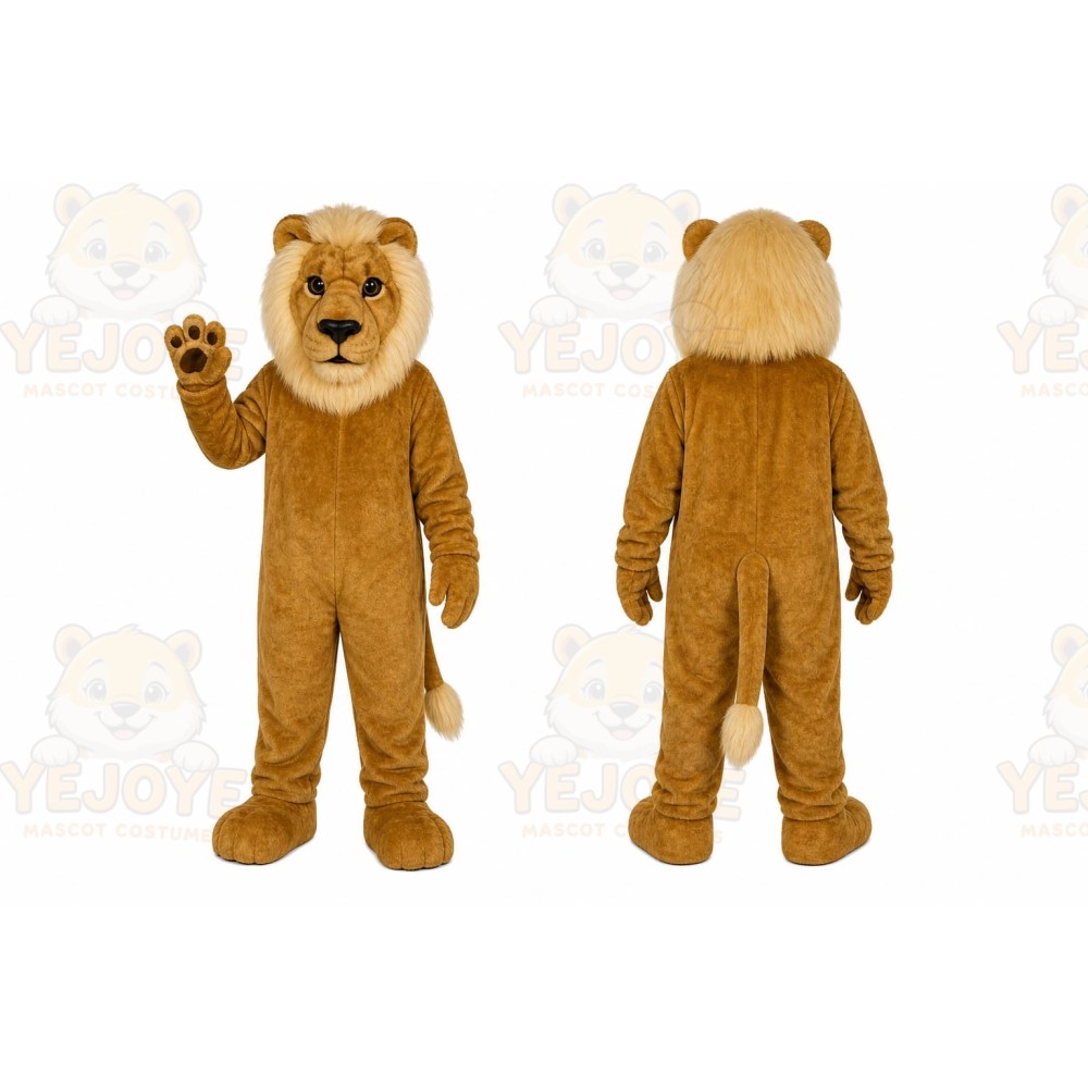 Brown Lion Mascot Costume for Events and Promotions