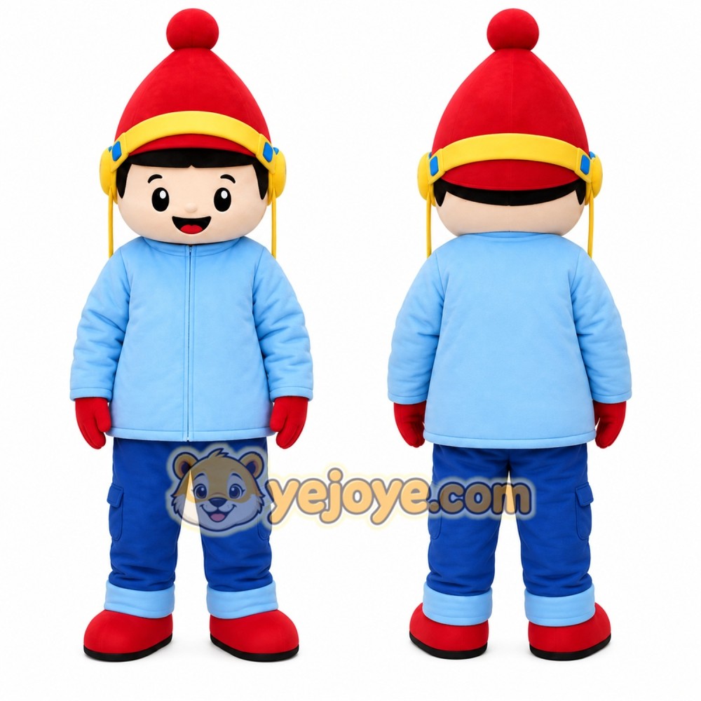 Blue Child Character Mascot Costume for Children's Events Blue Child Character Mascot Costume for Children's Events