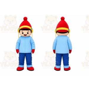 Blue Child Character Mascot Costume for Children's Events