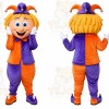 Orange Jester Mascot Costume for Holiday Events