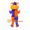Orange Jester Mascot Costume for Holiday Events