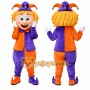 Orange Jester Mascot Costume for Holiday Events