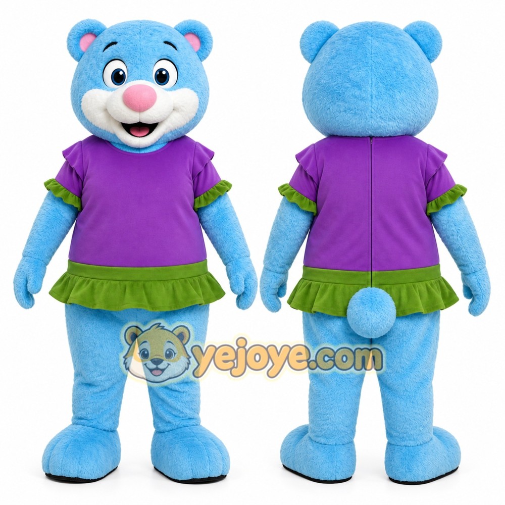 Blue Bear Mascot Costume for Children's Events Blue Bear Mascot Costume for Children's Events