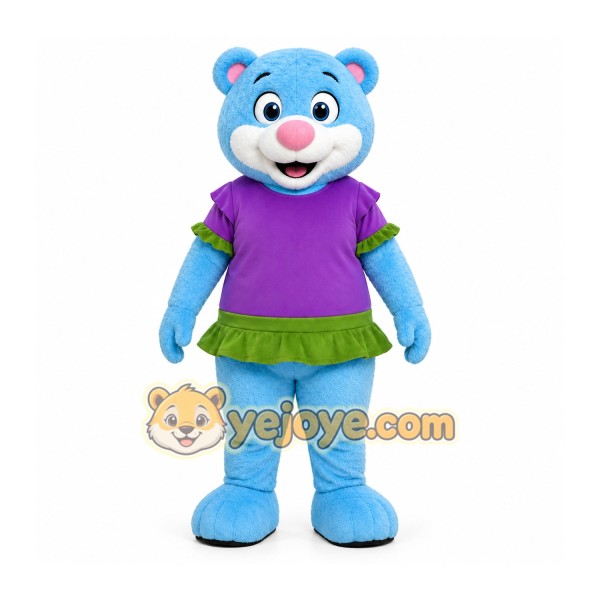 Blue Bear Mascot Costume for Children's Events