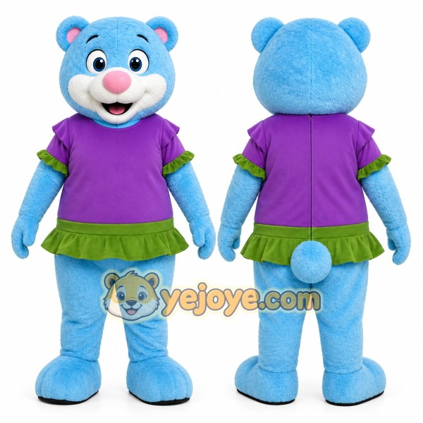 Blue Bear Mascot Costume for Children's Events