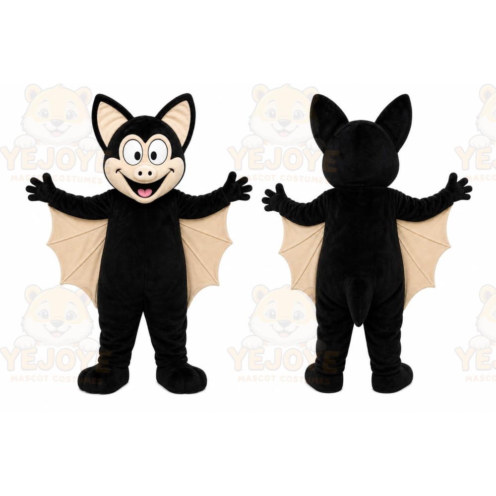Black Bat Mascot Costume for Events and Promotions