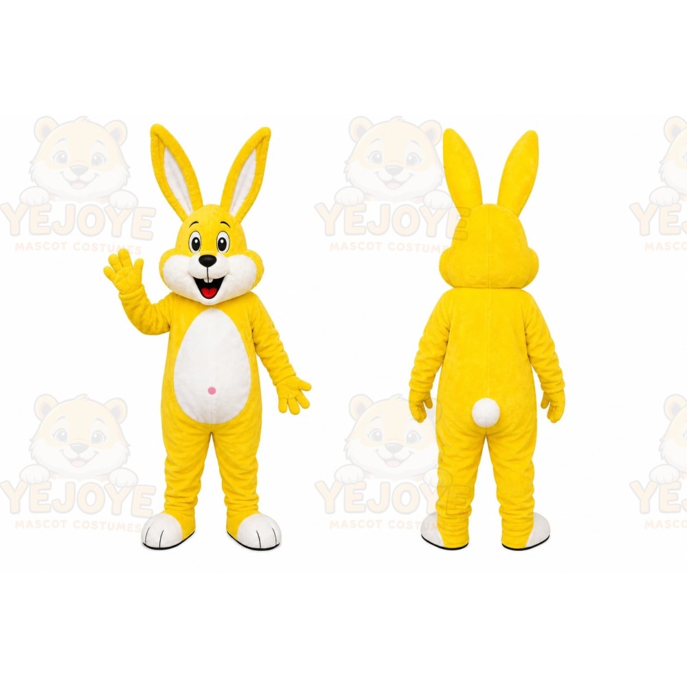 Yellow Rabbit Mascot Costume for Holiday Events