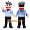 Blue Striped Shirt Person Mascot Costume for Events and Promotions Blue Striped Shirt Person Mascot Costume for Events and Promotions