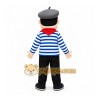 Blue Striped Shirt Person Mascot Costume for Events and Promotions Blue Striped Shirt Person Mascot Costume for Events and Promotions