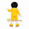 Yellow Character With Black Ball Head Mascot Costume for Events and Promotions Yellow Character With Black Ball Head Mascot Costume for Events and Promotions