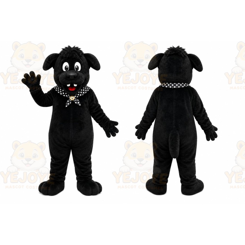 Black Dog Mascot Costume for Events and Promotions