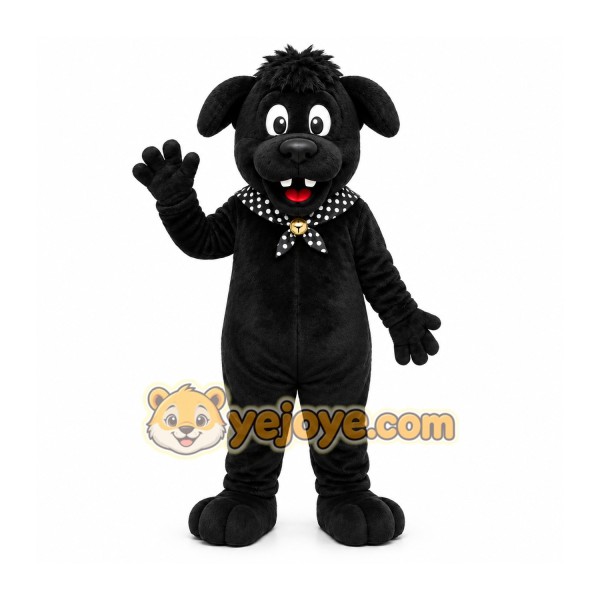 Black Dog Mascot Costume for Events and Promotions
