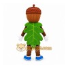 Green Acorn With Leaf Mascot Costume for Holiday Events