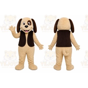 Beige Dog Mascot Costume for Children's Events